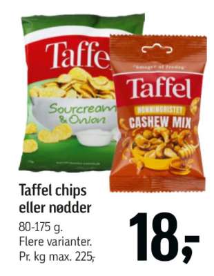 Taffel chips eller nødder