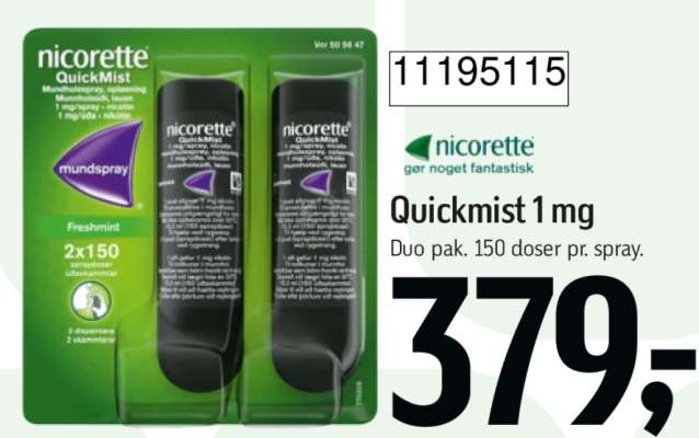 Nicorette Quickmist 1 mg