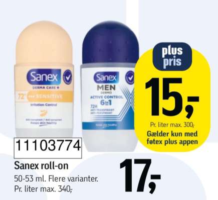Sanex roll-on