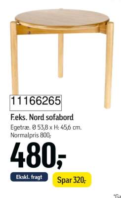 F.eks. Nord sofabord