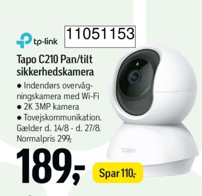 Tapo C210 Pan/tilt sikkerhedskamera