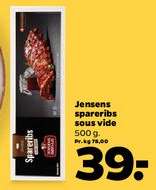 Jensens spareribs sous vide