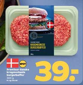 Premieur danske krogmodnede burgerbøffer