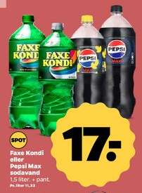 Faxe Kondi eller Pepsi Max sodavand