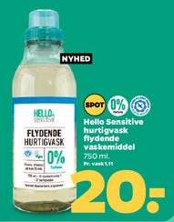 Hello Sensitive hurtigvask flydende vaskemiddel