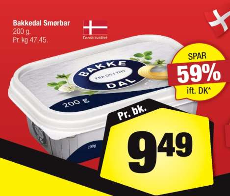 Bakkedal smørbar
