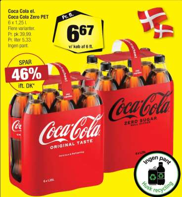Coca Cola el. Coca Cola Zero PET