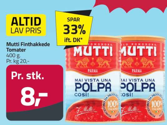 MUTTI Finthakkede tomater