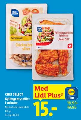 CHEF SELECT Kyllingebrystfilet i strimler