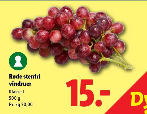 Røde stenfri vindruer