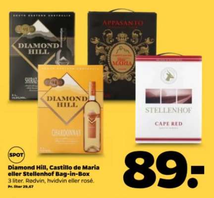 Diamond Hill, Castillo de Maria eller Stellenhof Bag-in-Box