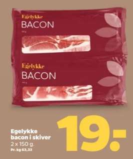 Egelykke bacon i skiver
