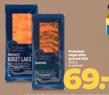 Premieur røget eller gravad laks
