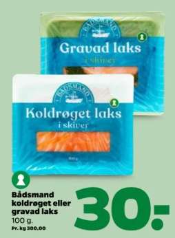 Bådsmænd koldrøget eller gravad laks