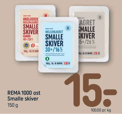 REMA 1000 ost Smalle skiver