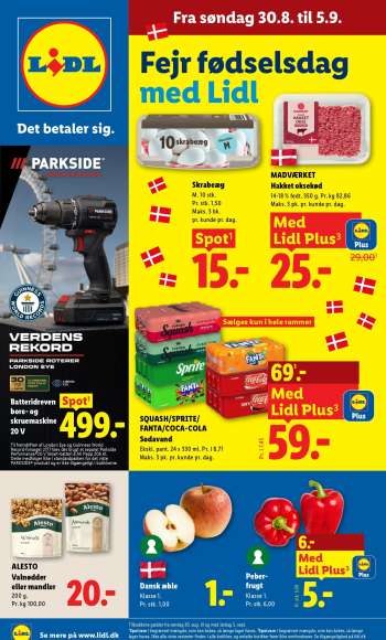 Lidl tilbudsavis  - 30.8.2026 - 5.9.2026.