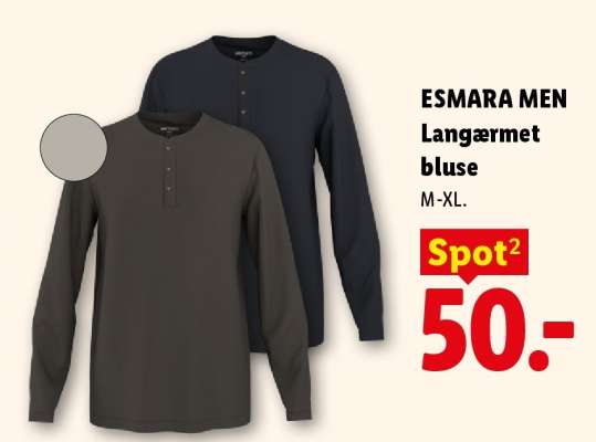 ESMARA MEN Langærmet bluse