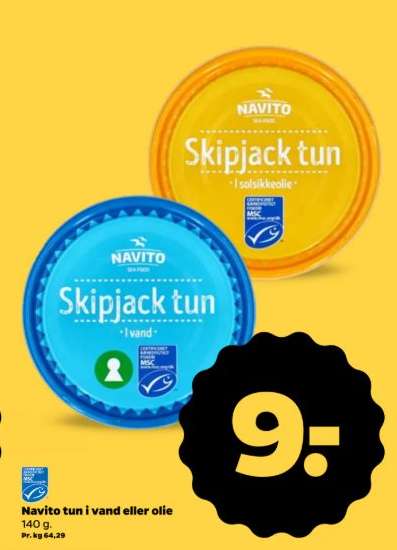 Navito tun i vand eller olie
