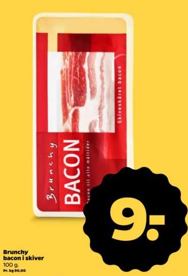 Brunchy bacon i skiver