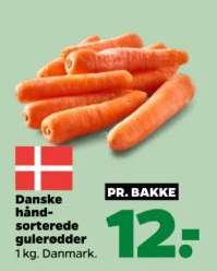 Danske håndsorterede gulerødder