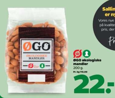 ØGO økologiske mandler