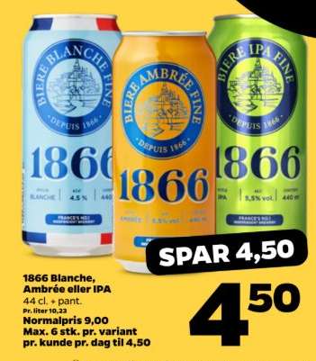 1866 Blanche, Ambrée eller IPA