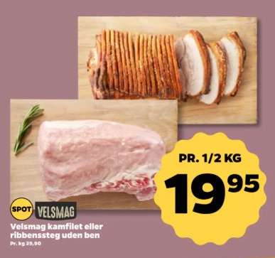 Velsmag kamfilet eller ribbensteg uden ben