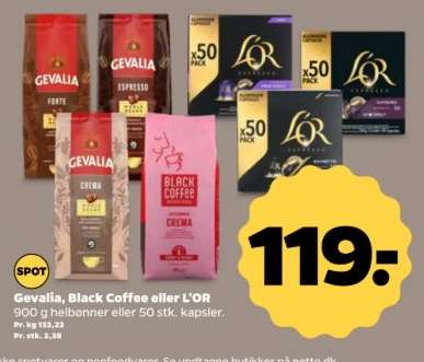 Gevalia, Black Coffee eller L'OR