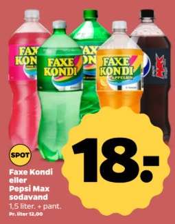 Faxe Kondi eller Pepsi Max sodavand