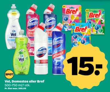 Vel, Domestos eller Bref