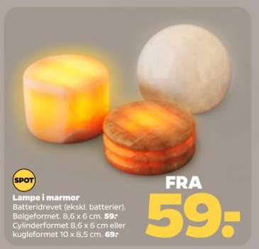 Lampe i marmor