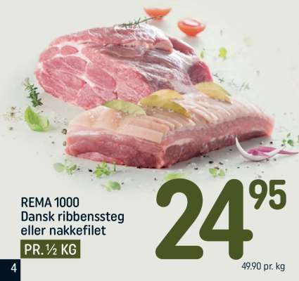 REMA 1000 Dansk ribbenssteg eller nakkefilet