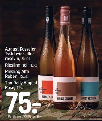 August Kesseler Tysk hvid- eller rosévin, 75 cl