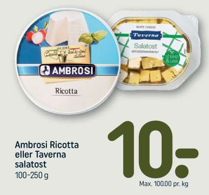 Ambrosi Ricotta eller Taverna salatost
