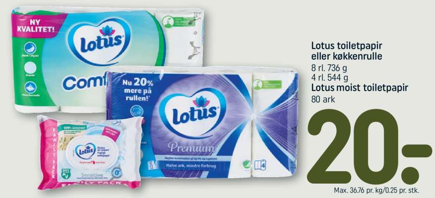 Lotus toiletpapir eller køkkenrulle