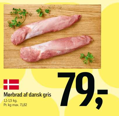 Mørbrad af dansk gris