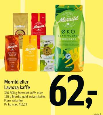 Merrild eller Lavazza kaffe