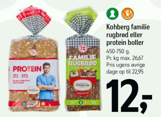 Kohberg familie rugbrød eller protein boller