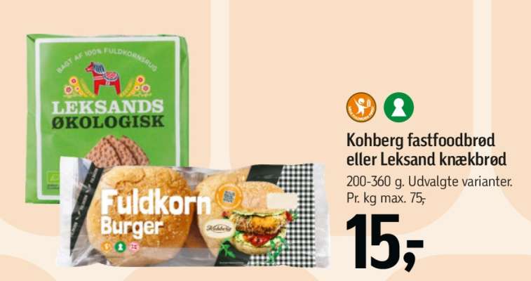 Kohberg fastfoodbrød eller Leksand knækbrød