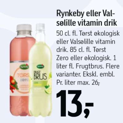 Rynkeby eller Valsølle vitamin drik