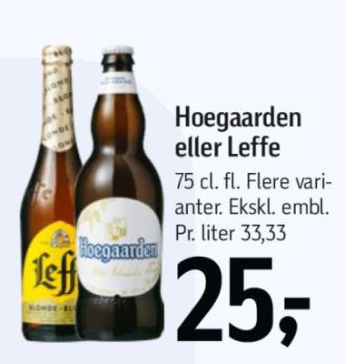 Hoegaarden eller Leffe