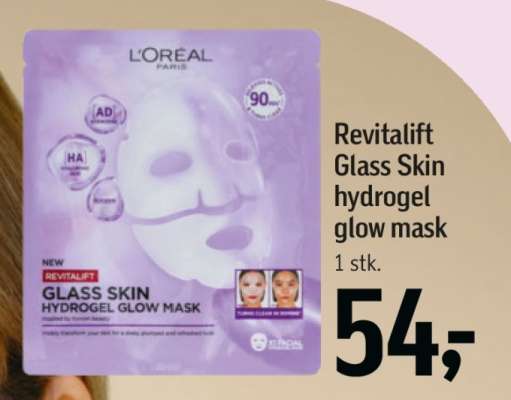 Revitalift Glass Skin hydrogel glow mask