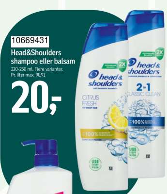 Head&Shoulders shampoo eller balsam