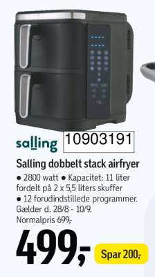 Salling dobbelt stack airfryer