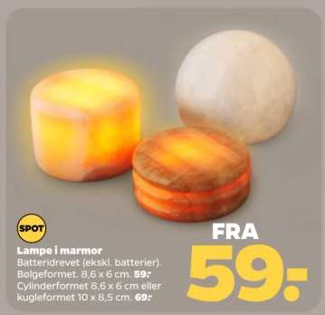 Lampe i marmor