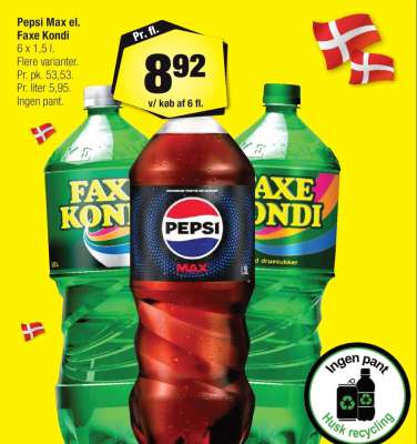 Pepsi Max el. Faxe Kondi