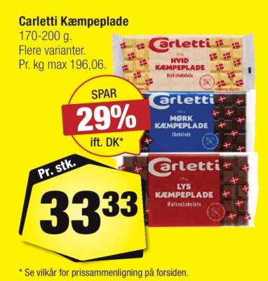 Carletti Kæmpeplade