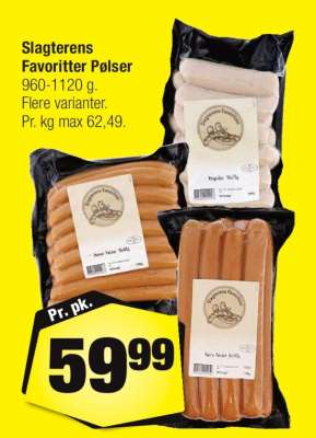 Slagterens Favoritter Pølser