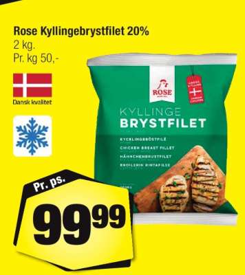 Rose Kyllingebrystfilet 20%