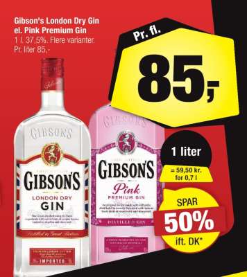 Gibson’s London Dry Gin el. Pink Premium Gin